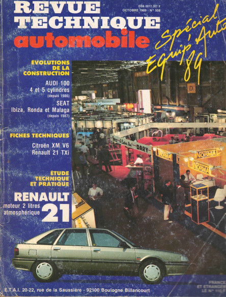 Revue technique Automobile RENAULT 21 Moteur 2 Litres Atmo | RTA508 |