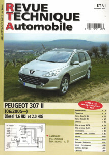 Revue Technique Automobile PEUGEOT 307 Phase 2 HDi (1.6 et 2.0l) | RTA B707 |