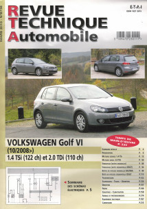Revue Technique Automobile VOLKSWAGEN Golf 6 Diesel et Essence | RTA B736 |