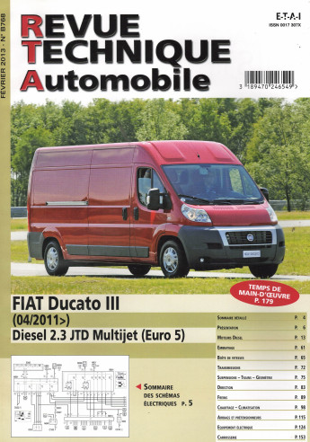 Revue Technique Automobile MERCEDES Ducato 3 - 2.3 JTd Multijet (Euro 5) | RTA B768 |