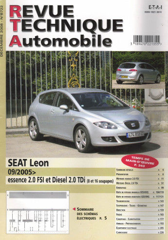 Revue Technique Automobile SEAT Leon 2.0 (Essence et Diesel) | RTA B722 |