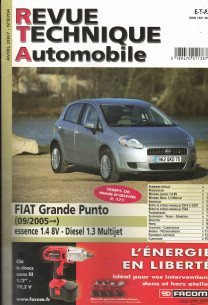 Revue Technique Automobile FIAT Grande Punto Essence 1.4 et Diesel 1.3 | RTA B704 |