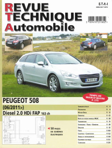 Revue Technique Automobile PEUGEOT 508 2.0 HDi FAP 163ch | RTA B780 |