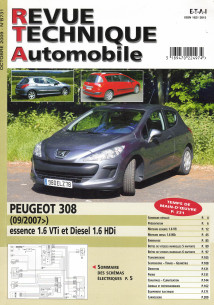 Revue technique Automobile PEUGEOT 308 1.6l Essence et Diesel | RTA B731 |