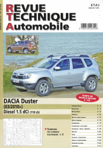 Revue technique Automobile DACIA Duster 1.5 DCi 110ch | RTA B769 |