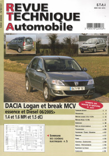 Revue technique Automobile DACIA Logan et Break MCV Essence et Diesel | RTA B727 |