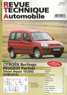 Revue technique Automobile CITROEN Berlingo / PEUGEOT Partner 2.0 HDi | RTA 688 |