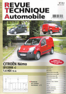 Revue technique Automobile CITROEN Némo 1.4 HDi 70ch | RTA B754 |