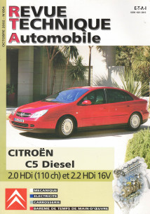 Revue technique Automobile CITROEN C5 Diesel HDi (2.0 et 2.2l) | RTA 654 |