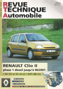 Revue technique Automobile RENAULT Clio 2 Diesel 1.9 jusqu'à 06/2001 | RTA 659 |