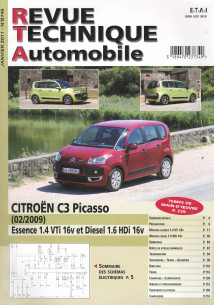 Revue technique Automobile CITROEN C3 Picasso 1.4 VTi et Diesel 1.6 HDi depuis 02/2009 | RTA B745 |