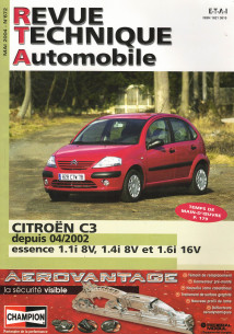 Revue technique Automobile CITROEN C3 Essence depuis 05/2002 | RTA 672 |