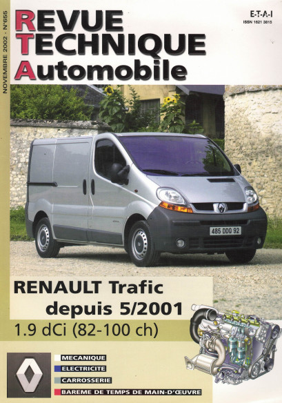 Revue technique Automobile RENAULT Trafic 1.9 DCi depuis 05/2001 | RTA 655 |