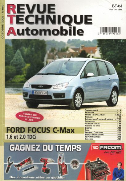 Revue technique Automobile FORD Focus C-Max 1.6 et 2.0 TDCi | RTA 687 |