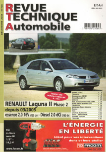 Revue technique Automobile RENAULT Laguna 2 Phase 2 Essence et Diesel depuis 03/2005 | RTA 700 |