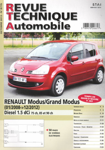 Revue technique Automobile RENAULT Modus et Grand Modus 1.5 DCi | RTA B775 |