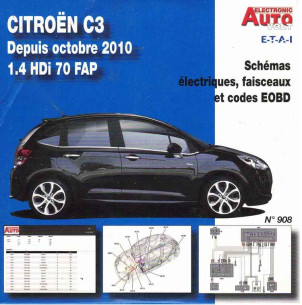 CITROEN C3 1.4 HDi - Schémas électriques (Sur CD-Rom) | CD-Rom N° 908 |