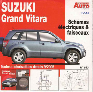 SUZUKI Grand Vitara Depuis 09/2005 - Schémas électriques (Sur CD-Rom) | CD-Rom N° 853 |