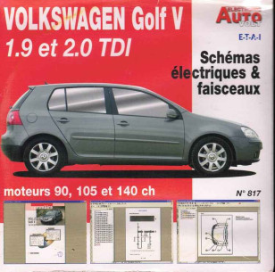 VOLKSWAGEN Golf 5 1.9 et 2.0 TDi Schémas électriques (Sur CD-Rom) | CD-Rom N° 817 |