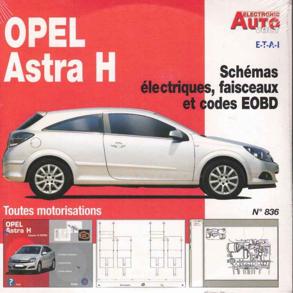 OPEL Astra H Depuis 05/2004 - Schémas électriques, EOBD (Sur CD-Rom) | CD-Rom N° 836 |