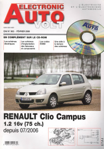 AUTO-VOLT RENAULT Clio Campus 1.2 16v 75ch Depuis 07/2006 (CD-Rom inclus) | EAV N°862 |