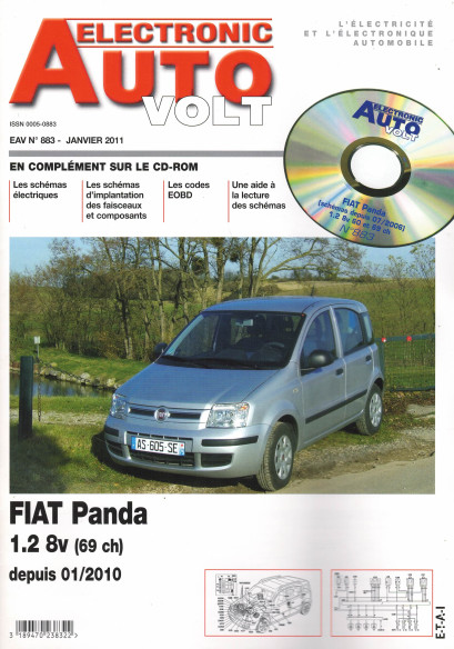 AUTO-VOLT FIAT Panda 1.2 8V 69ch Depuis 01/2010 (CD-Rom inclus) | EAV N°883 |