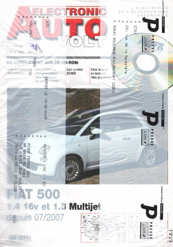 AUTO-VOLT FIAT 500 1.4 Depuis 2007 (CD-Rom Schéma-EOBD) | EAV N°865 |