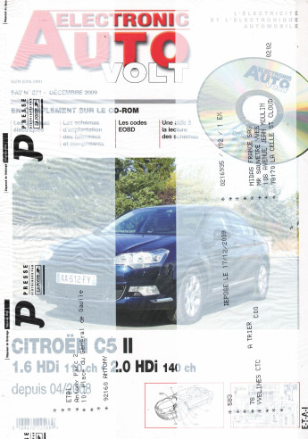 AUTO-VOLT CITROEN C5 2 1.6 et 2.0 HDi Depuis 2008 (CD-Rom Schéma-EOBD) | EAV N°871 |