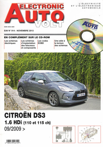 AUTO-VOLT CITROEN DS3 1.6 HDi Depuis 2009 (CD-Rom Schéma-EOBD) | EAV N°914 |