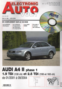 AUTO-VOLT AUDI A4 2 Phase 1 TDi De 2001 à 2004 (CD-Rom Schéma-EOBD) | EAV N°866 |