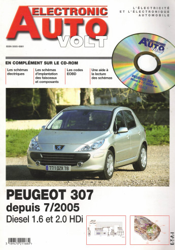 AUTO-VOLT PEUGEOT 307 Diesel 1.6 et 2.0 HDi Depuis 2005 | EAV N°843 |