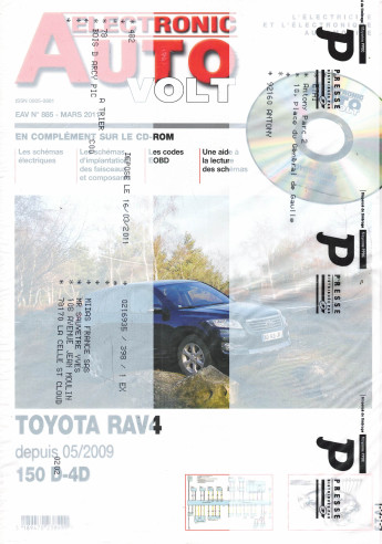AUTO-VOLT TOYOTA RAV4 150 D-4D Depuis 2009 (CD-Rom Schéma-EOBD) | EAV N°885 |