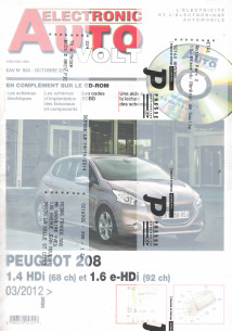AUTO-VOLT PEUGEOT 208 1.4 HDi et 1.6 E-HDi Depuis 2012 (CD-Rom Schéma-EOBD) | EAV N°924 |