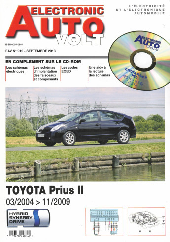 AUTO-VOLT TOYOTA Prius 2 De 2004 à 2009 (CD-Rom Schéma-EOBD) | EAV N°912 |