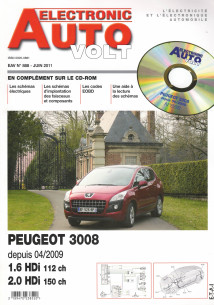 AUTO-VOLT PEUGEOT 3008 1.6 et 2.0 HDi Depuis 2009 (CD-Rom Schéma-EOBD) | EAV N°888 |