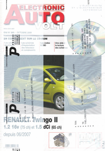 AUTO-VOLT RENAULT Twingo 2 Depuis 2007 (CD-Rom Schéma-EOBD) | EAV N°869 |