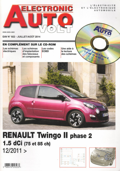 AUTO-VOLT RENAULT Twingo 2 Phase 2 1.5 DCi Depuis 2011 | EAV N°922 |