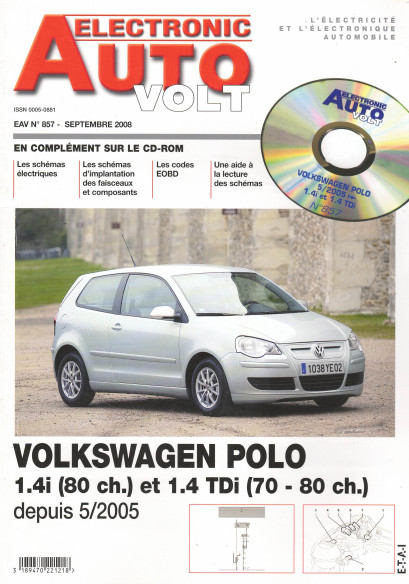 AUTO-VOLT VOLKSWAGEN Polo 1.4 Depuis 2005 (CD-Rom Schéma-EOBD) | EAV N°857 |
