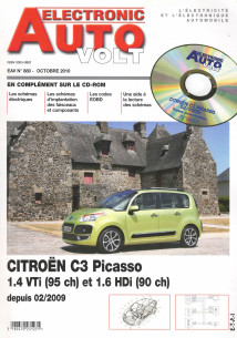 AUTO-VOLT CITROEN C3 Picasso 1.4 VTi et 1.6 HDi Depuis 2009 (CD-Rom Schéma-EOBD) | EAV N°880 |