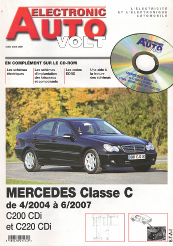 AUTO-VOLT MERCEDES Classe C De 04/2004 à 06/2007 (CD-Rom Schéma-EOBD) | EAV N°849 |