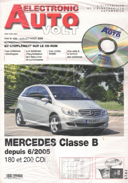 AUTO-VOLT MERCEDES Classe B Depuis 06/2005 (CD-Rom Schéma-EOBD) | EAV N°856 |