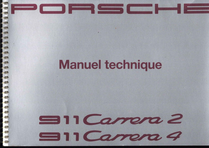 Manuel Technique PORSCHE 911 (964) Carrera 2,4 (Français) | Ref: WKD 964 030 91 |