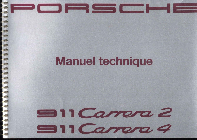 Manuel Technique PORSCHE 911 (964) Carrera 2,4 (Français) | Ref: WKD 964 030 91 |