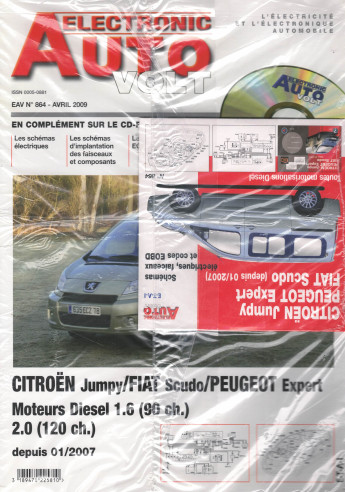 AUTO-VOLT Citroen Jumpy Diesel 1.6 et 2.0 Depuis 2007 (CD-Rom Schéma-EOBD) | EAV N°864 |