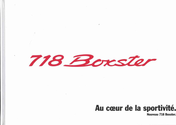 Catalogue PORSCHE 718 Boxster et S (12/2015) Français | PORS86 - Ref: WSRB160101S330 FR/WW |