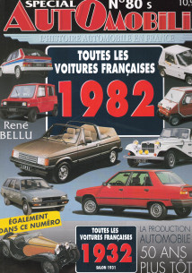 Automobilia N°80s - Toutes les voitures Françaises 1982 | Automobilia 80s |