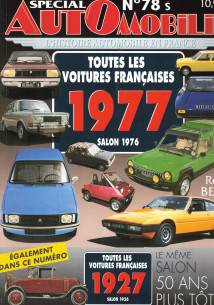 Automobilia N°78s - Toutes les voitures Françaises 1977 (Salon 1976) | Automobilia 78s |