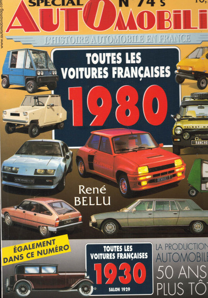 Automobilia N°74s - Toutes les voitures Françaises 1980 | Automobilia 74s |