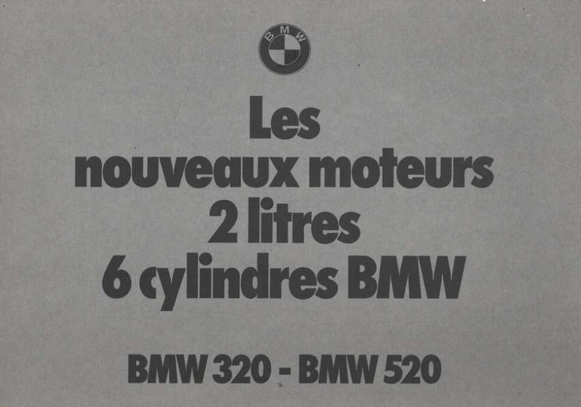 Plaquette BMW 320 et 520 - 2 litres 6 cylindres | BMW 183 - Ref: 728010230 |