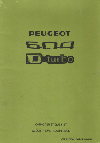 PEUGEOT 504 D-Turbo - Caractéristiques et descriptions techniques | PEUGEOT 504 - Ref: 2555 |